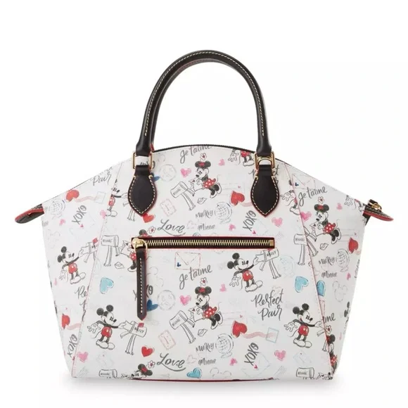 Mickey and Minnie Mouse Sweethearts Satchel Bag by Dooney & Bourke